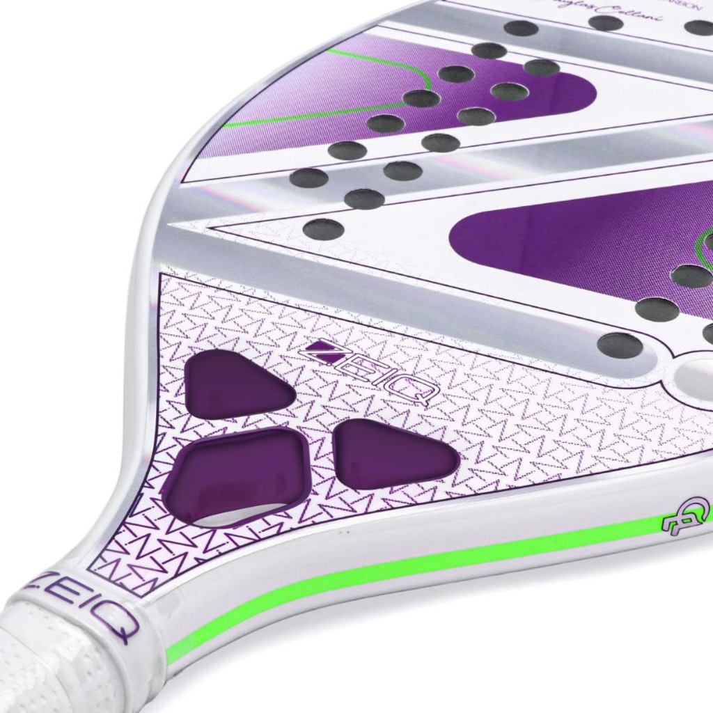 Imagem 5 do produto Raquete de Beach Tennis Zeiq Pro Violet Collani White 3k