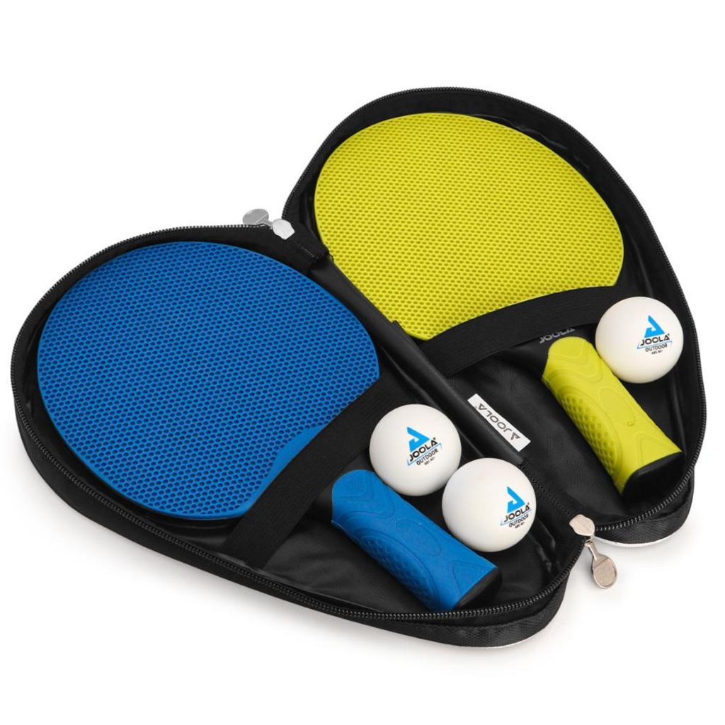 Imagem 2 do produto Kit Tênis de Mesa Joola Vivid Outdoor Com 2 Raquetes 3 Bolas e 1 Capa