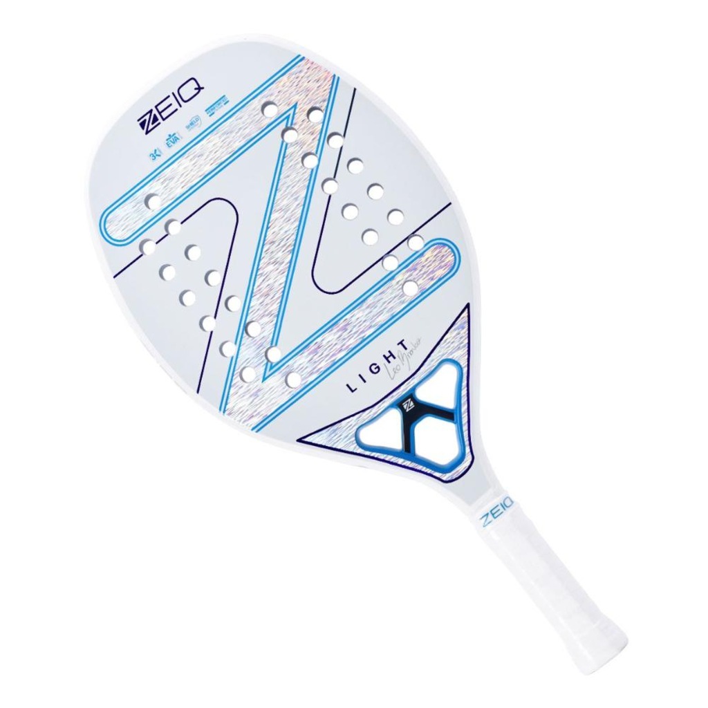 Imagem 1 do produto Raquete de Beach Tennis Zeiq Light - Leo Branco 3K