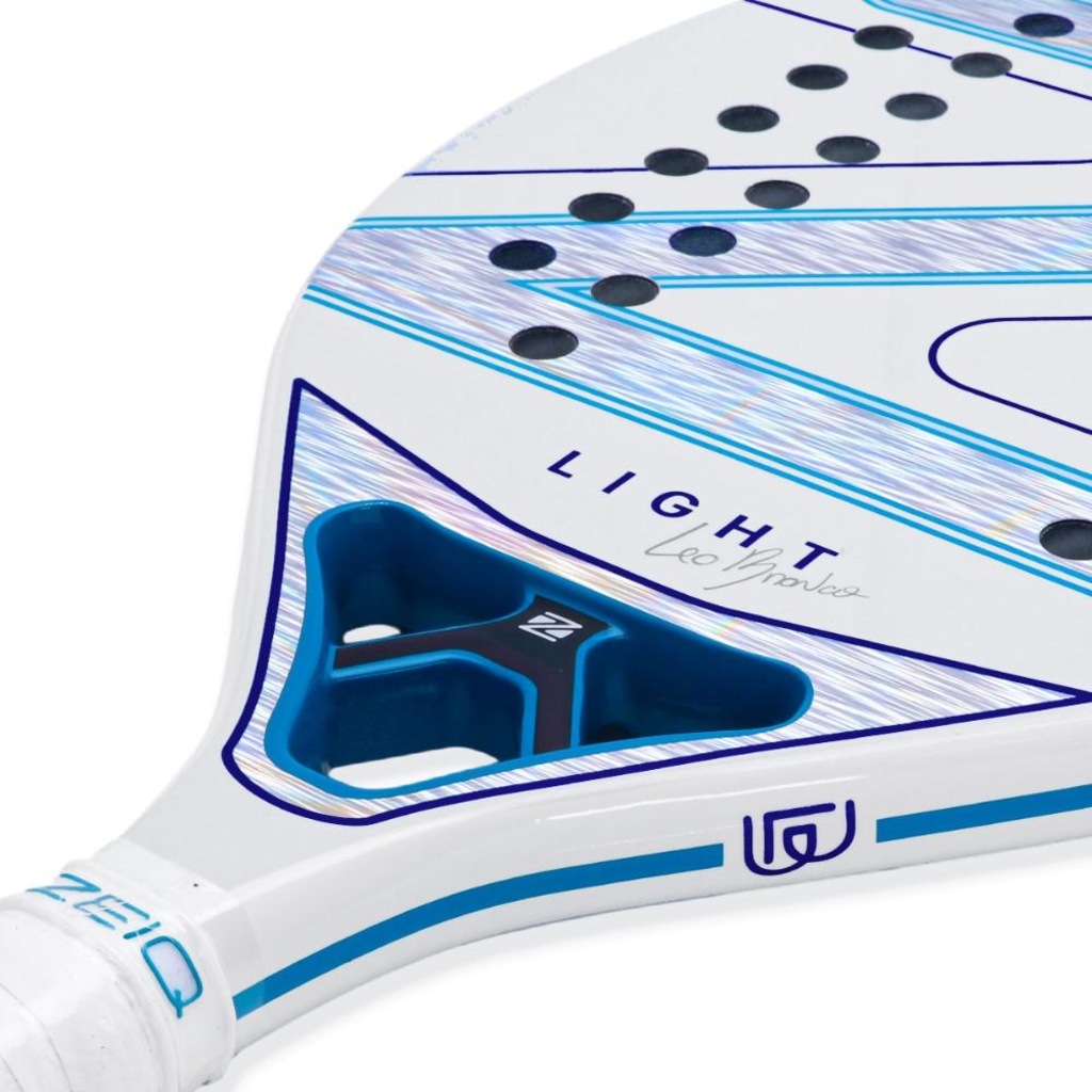 Imagem 3 do produto Raquete de Beach Tennis Zeiq Light - Leo Branco 3K