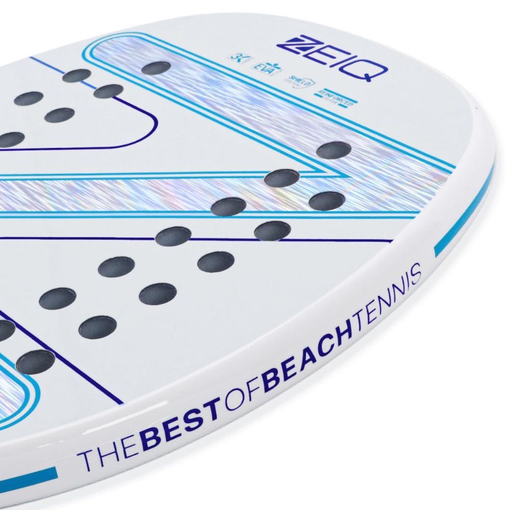 Imagem 4 do produto Raquete de Beach Tennis Zeiq Light - Leo Branco 3K