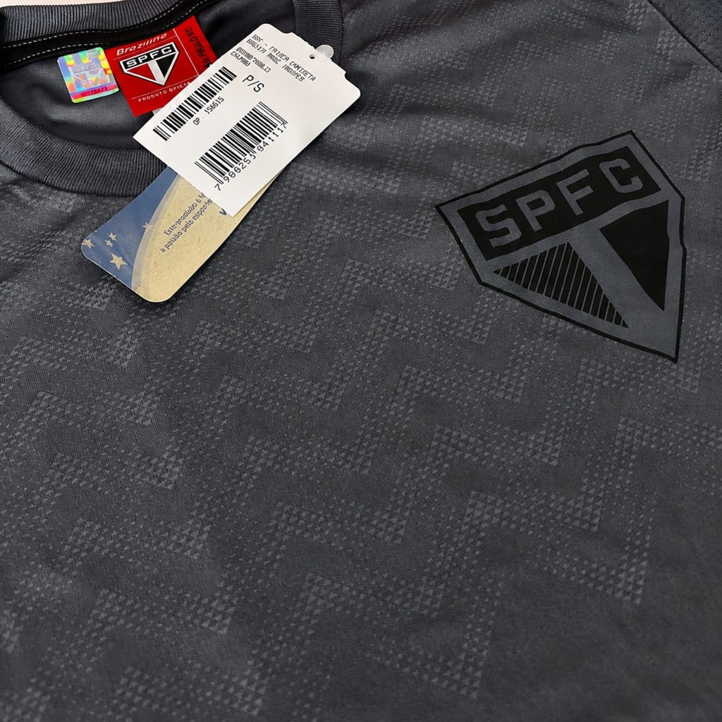 Imagem 3 do produto Camisa do São Paulo Faísca Grafite Braziline - Masculina