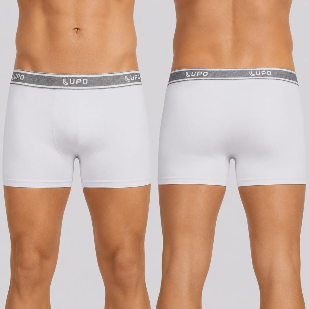 Imagem 3 do produto Kit 6 Cuecas Boxer Lupo Basic com Elastano Adulto