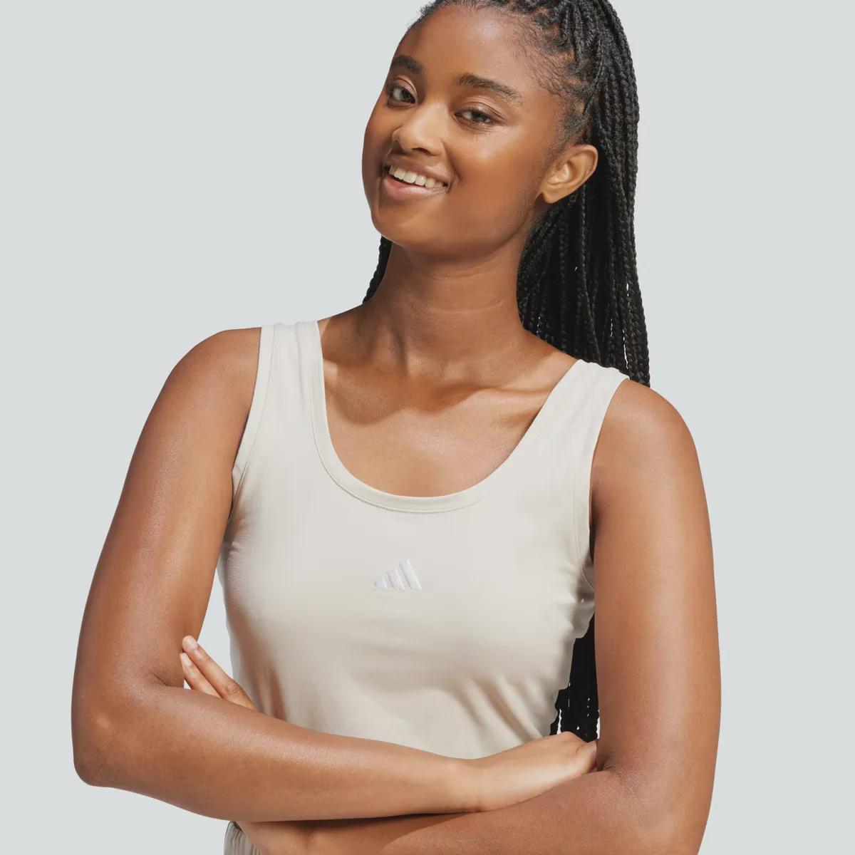Imagem 3 do produto Camiseta Regata Cropped adidas Slim Essentials Feminina