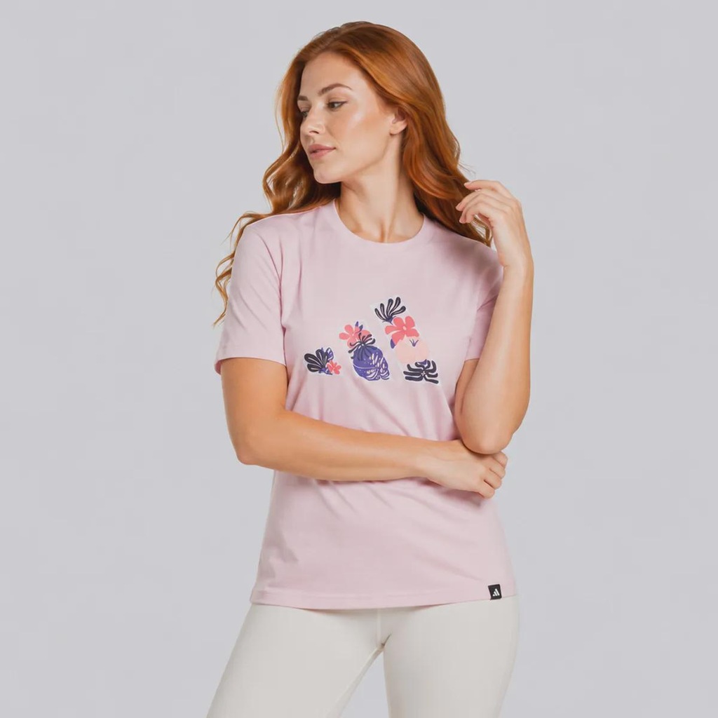 Imagem 3 do produto Camiseta adidas Logo Floral Feminina