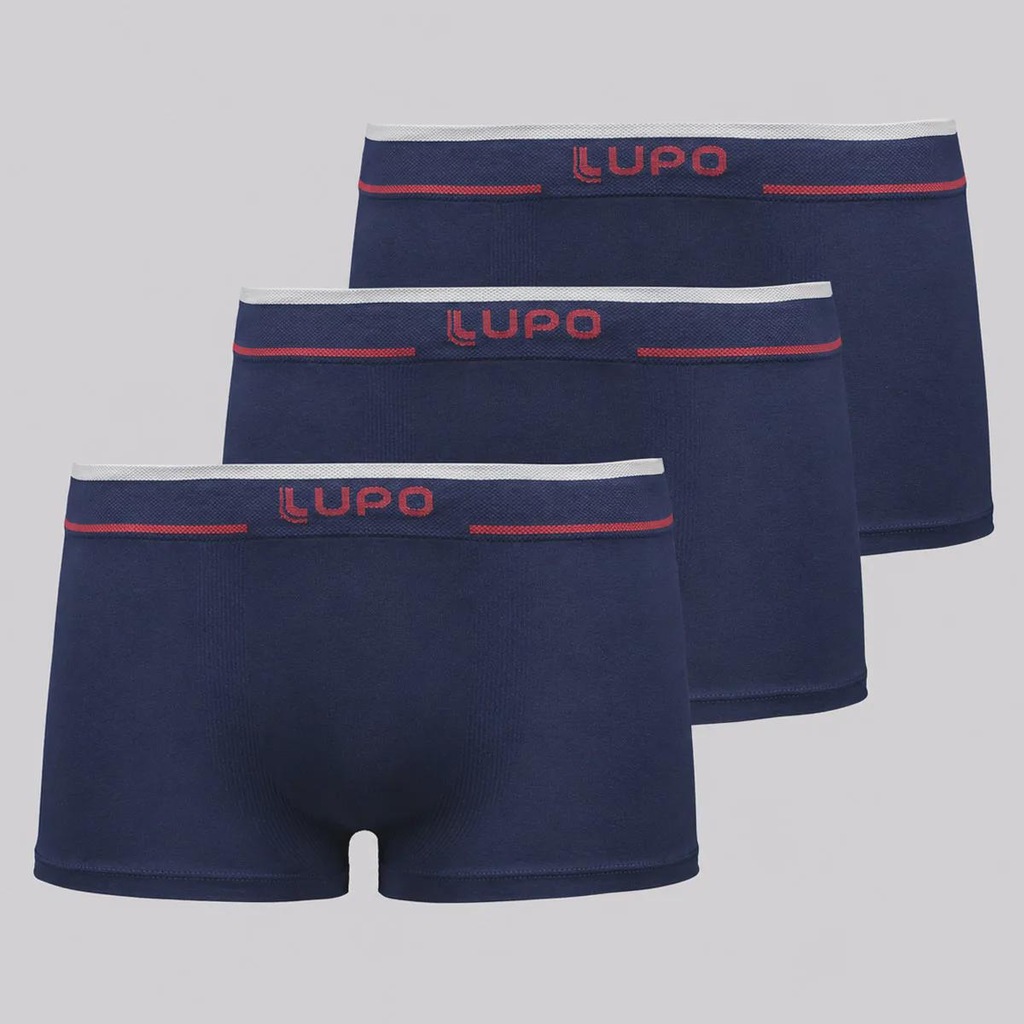 Imagem 1 do produto Kit 3 Cuecas Lupo Sunga Sem Costura Adulto