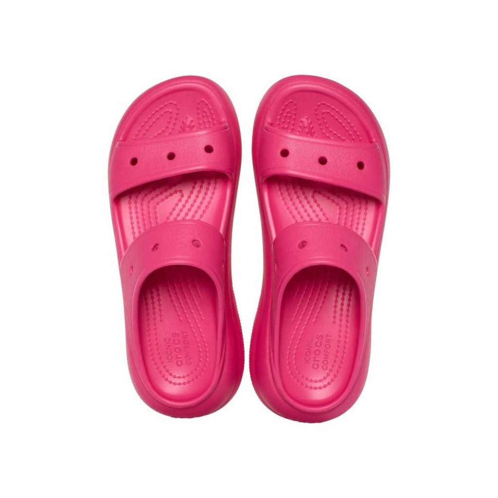 Imagem 5 do produto Sandália Crocs Classic Crush Platform Sandal Dragon Fruit - Unissex