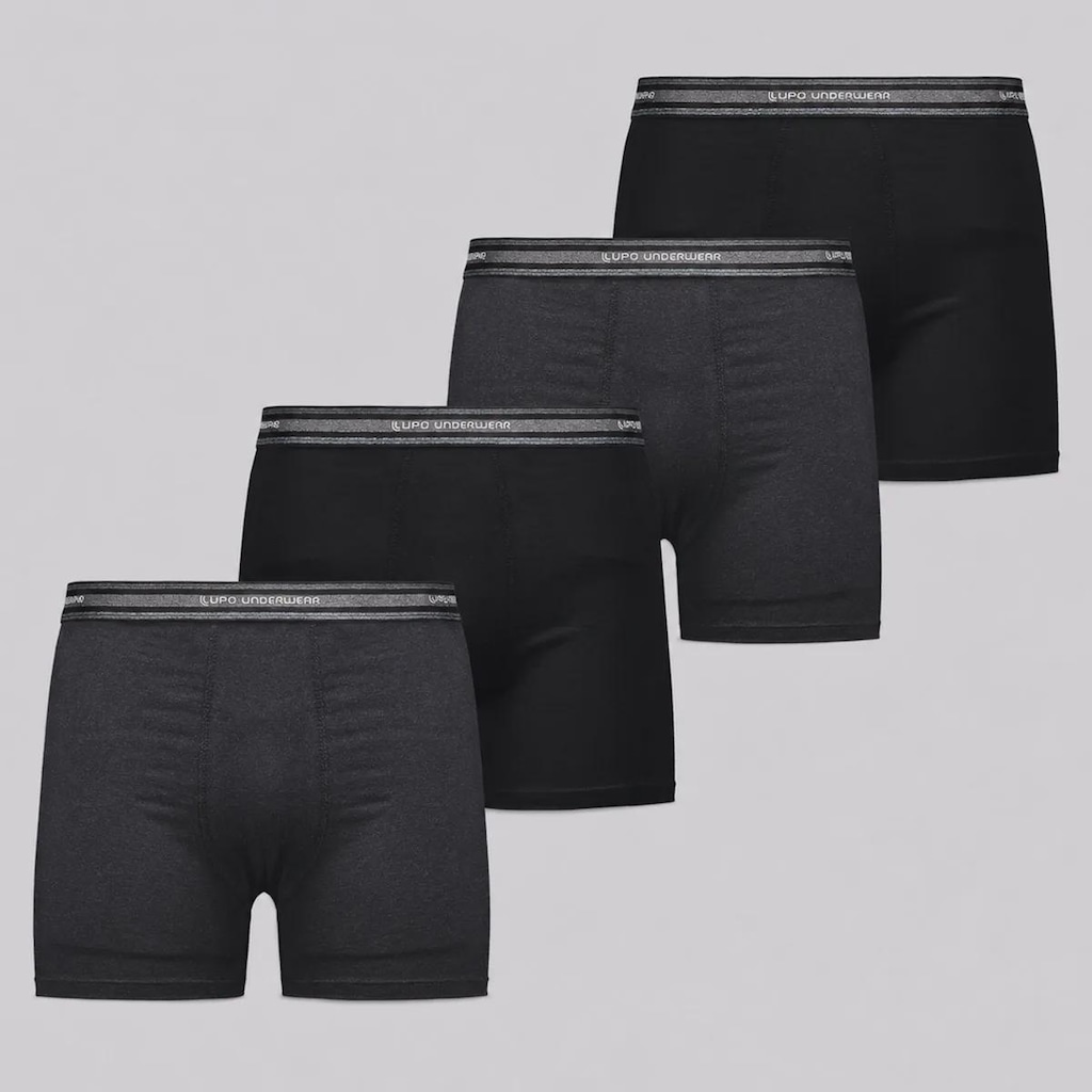 Imagem 1 do produto Kit 4 Cuecas Boxer Lupo Algodão com Elastano Adulto
