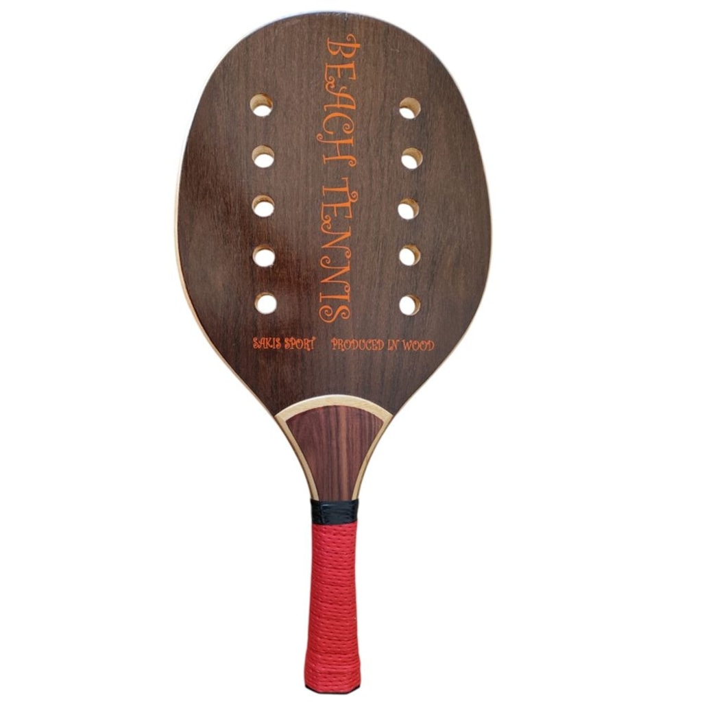Imagem 1 do produto Raquete de Beach Tennis Sakis Sport em Madeira Artesanal - Adulto