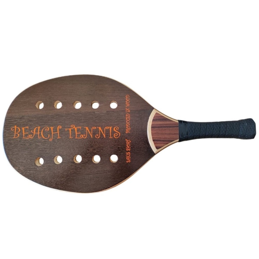 Imagem 2 do produto Raquete de Beach Tennis Sakis Sport Madeira Artesanal Adulto