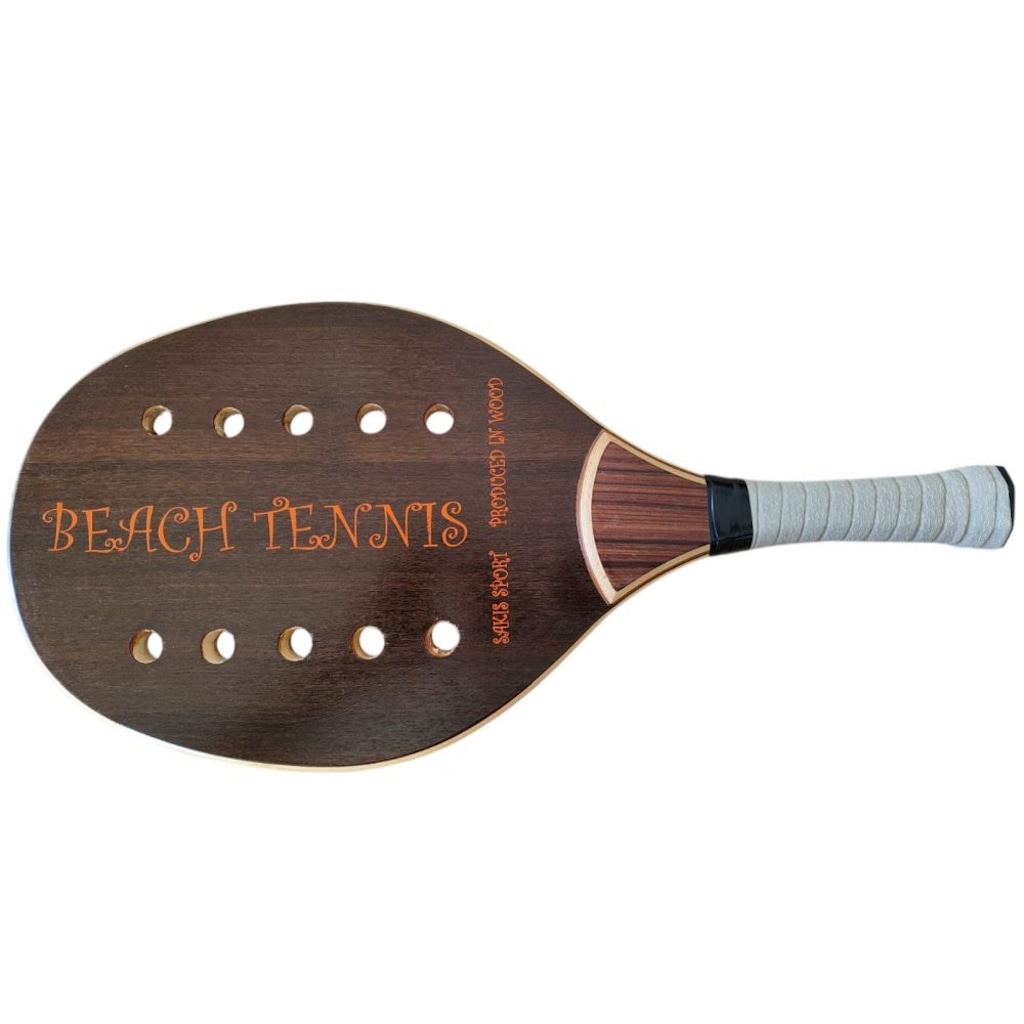 Imagem 2 do produto Raquete de Beach Tennis Sakis Sport Madeira Artesanal - Adulto