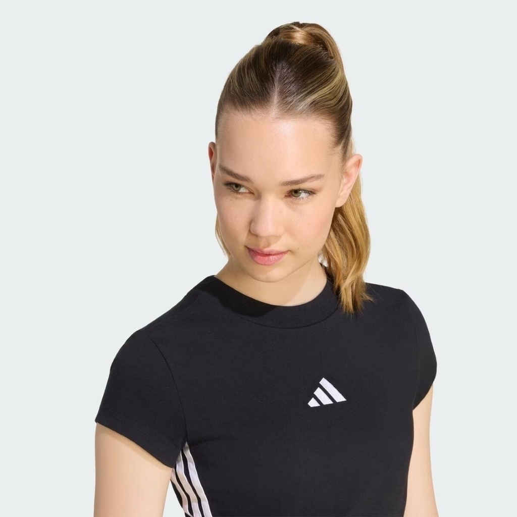 Imagem 3 do produto Camiseta Baby Look adidas Acolchoada Essentials Três Listras Slim Feminina