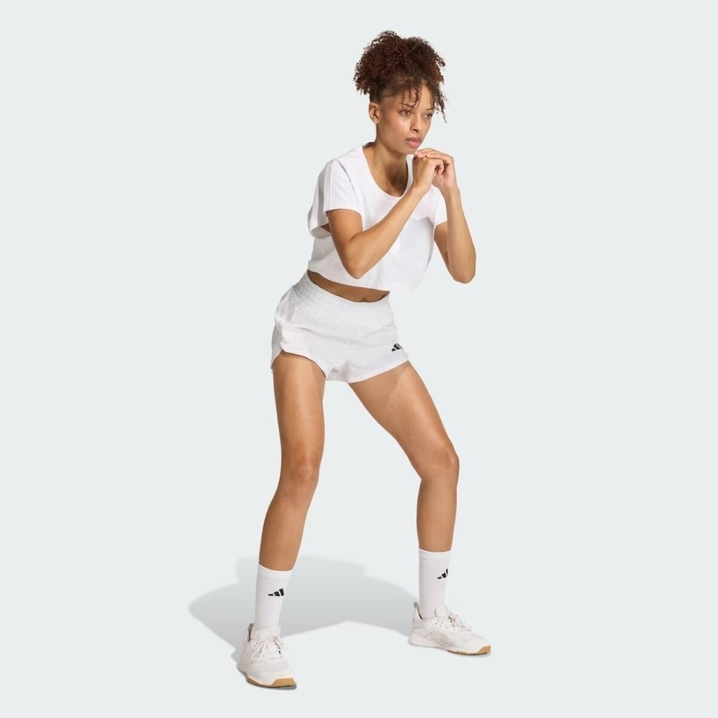 Imagem 3 do produto Short adidas de Malha de Cintura Alta Pacer Workout Feminino