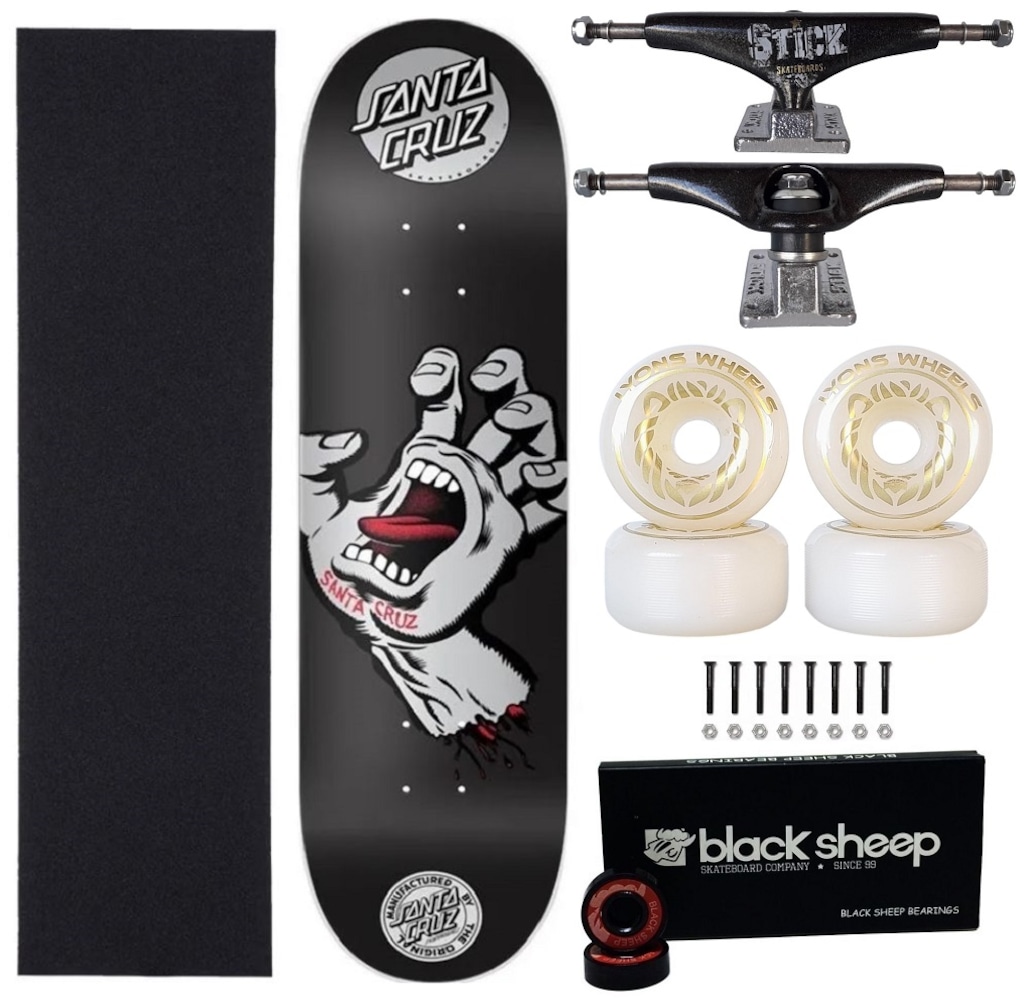 Imagem 1 do produto Skate Santa Cruz Profissional 8.0 Abec15 Truck 139 Roda 55mm