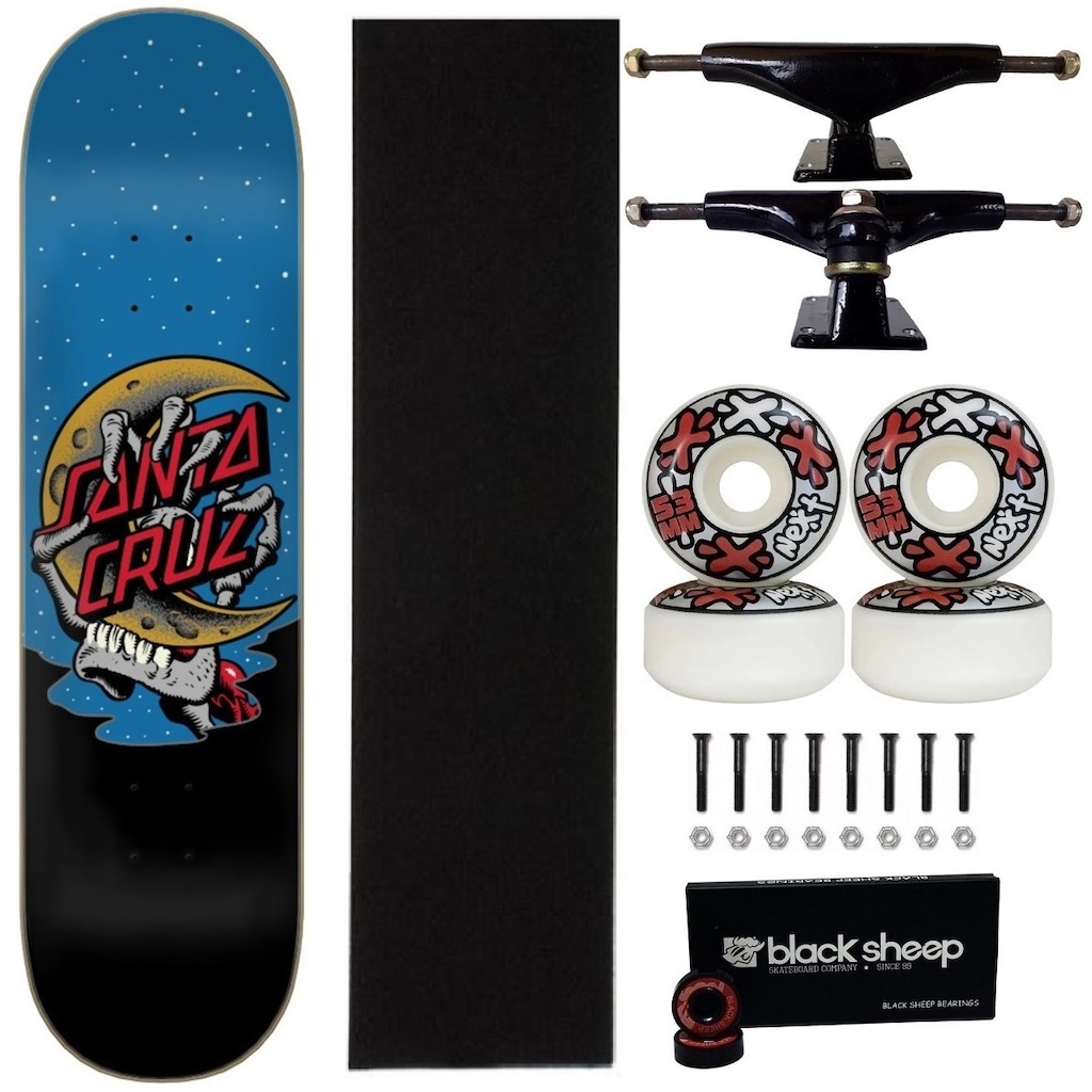 Imagem 1 do produto Skate Santa Cruz Fiberglass 8.0 Profissional Next 53mm 101A