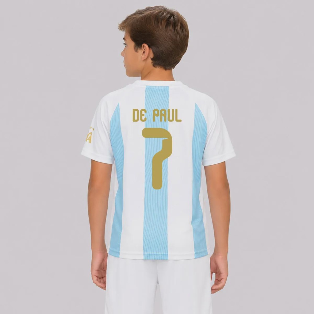 Imagem 1 do produto Camisa Argentina Selección 7 De Paul Infantil