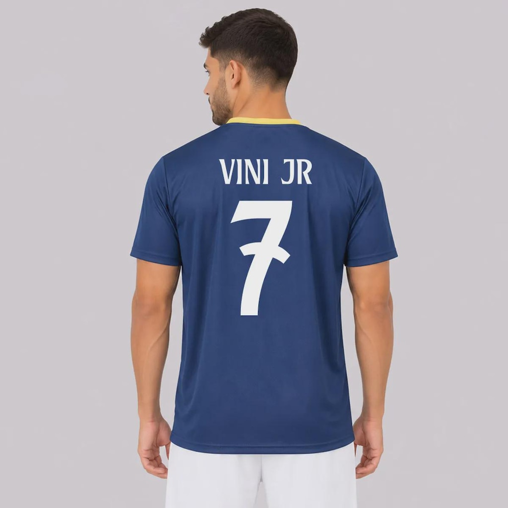 Imagem 1 do produto Camisa Real Madrid Campeones 7 Vini Jr Masculina