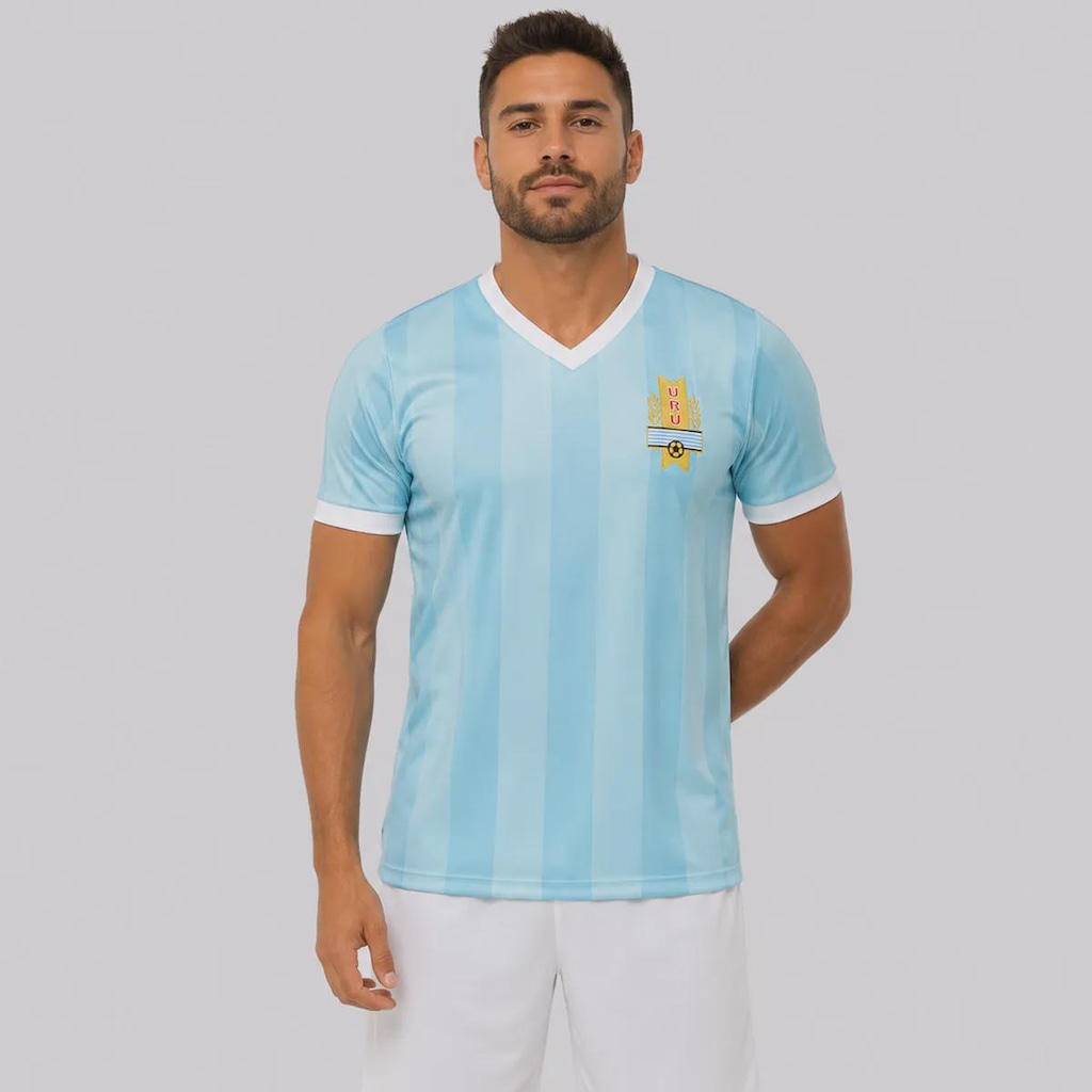 Imagem 2 do produto Camisa Uruguai Retrô 1990 Dry 9 Francescoli Masculina