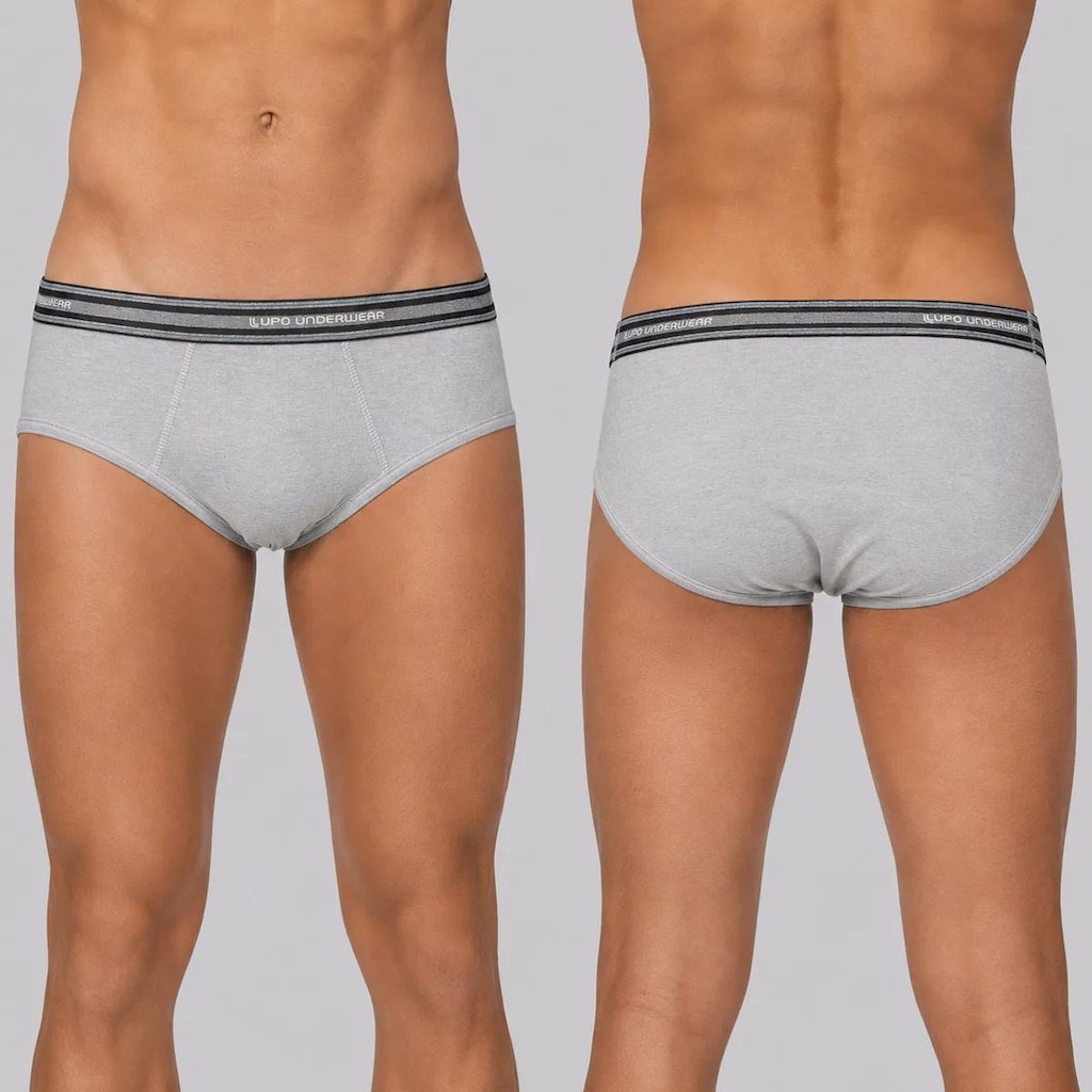 Imagem 4 do produto Kit Cueca Lupo Slip Algodão Com Elastano - Masculino - 6 Unidades
