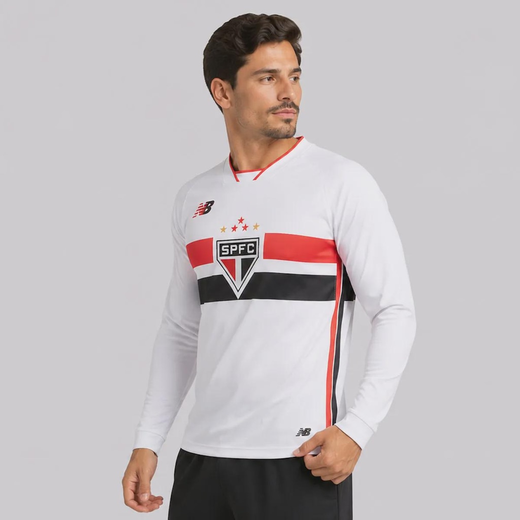 Imagem 3 do produto Camisa Manga Longa do São Paulo I 2026 New Balance Masculina