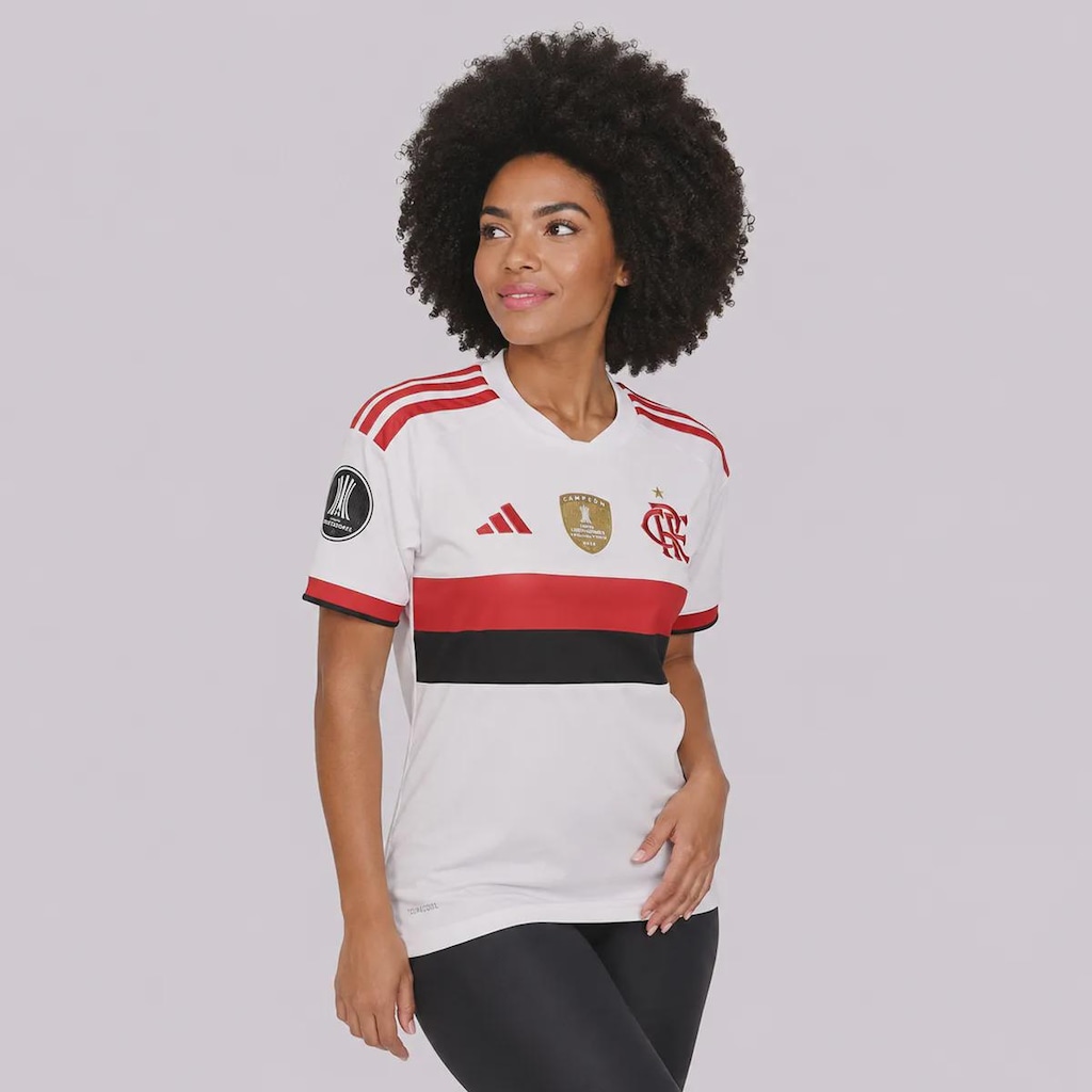Imagem 2 do produto Camisa do Flamengo II 26/27 Patch Libertadores Adidas Feminina