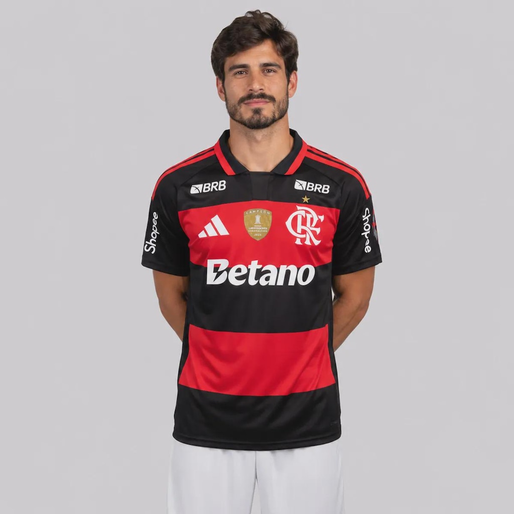 Imagem 1 do produto Camisa do Flamengo I 26/27 Patch Libertadores Adidas Masculina