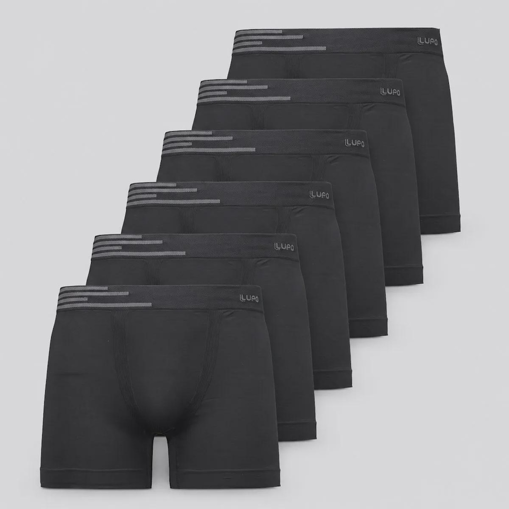 Imagem 1 do produto Kit Cueca Boxer Lupo Fiber Man 20 - 6 Unidades