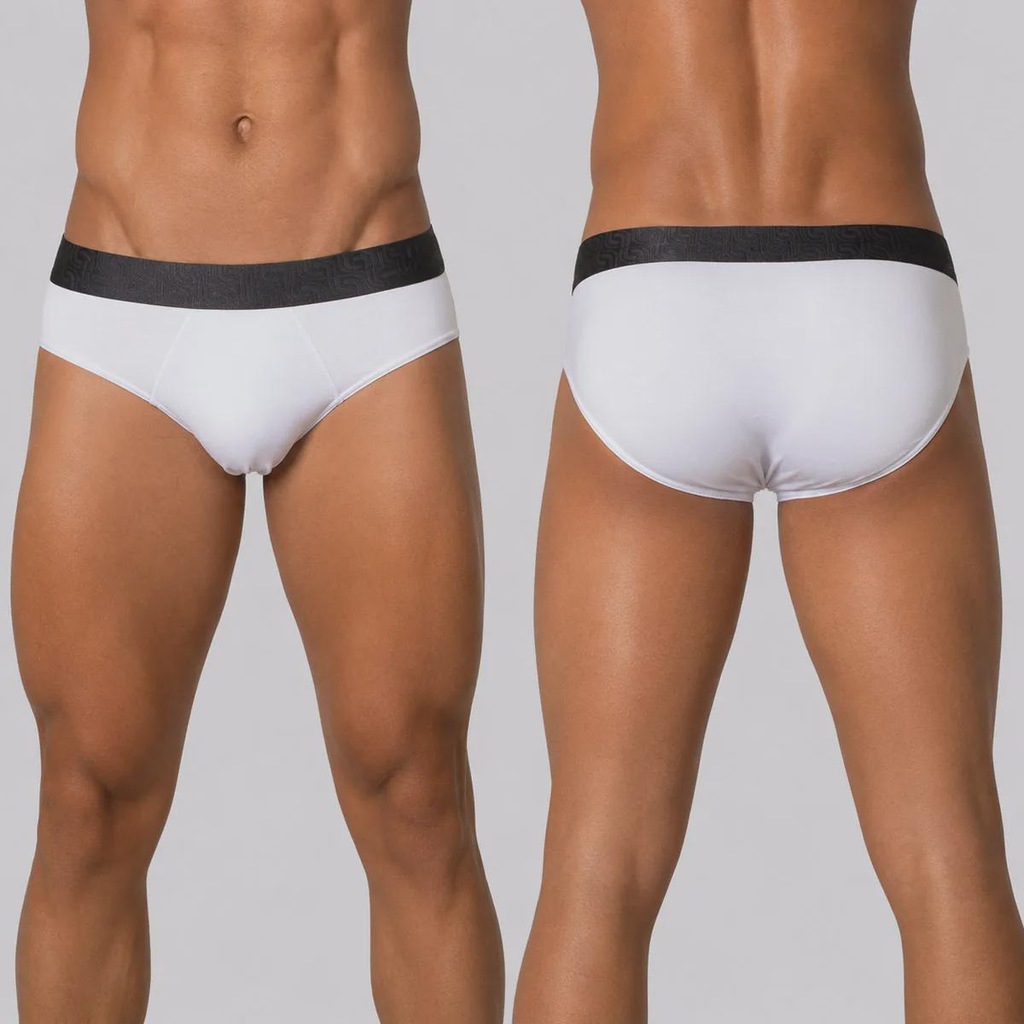 Imagem 3 do produto Kit Cueca Lupo Slip Algodão com Elastano - 3 Unidades