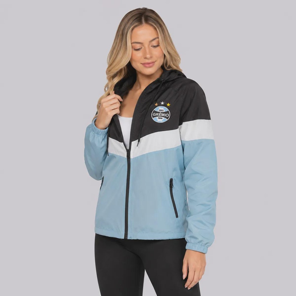 Imagem 2 do produto Jaqueta Corta Vento do Grêmio Tricolor Feminina