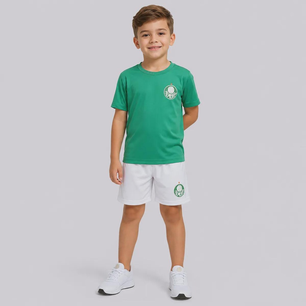 Imagem 1 do produto Kit Uniforme de Futebol do Palmeiras 1914 Infantil
