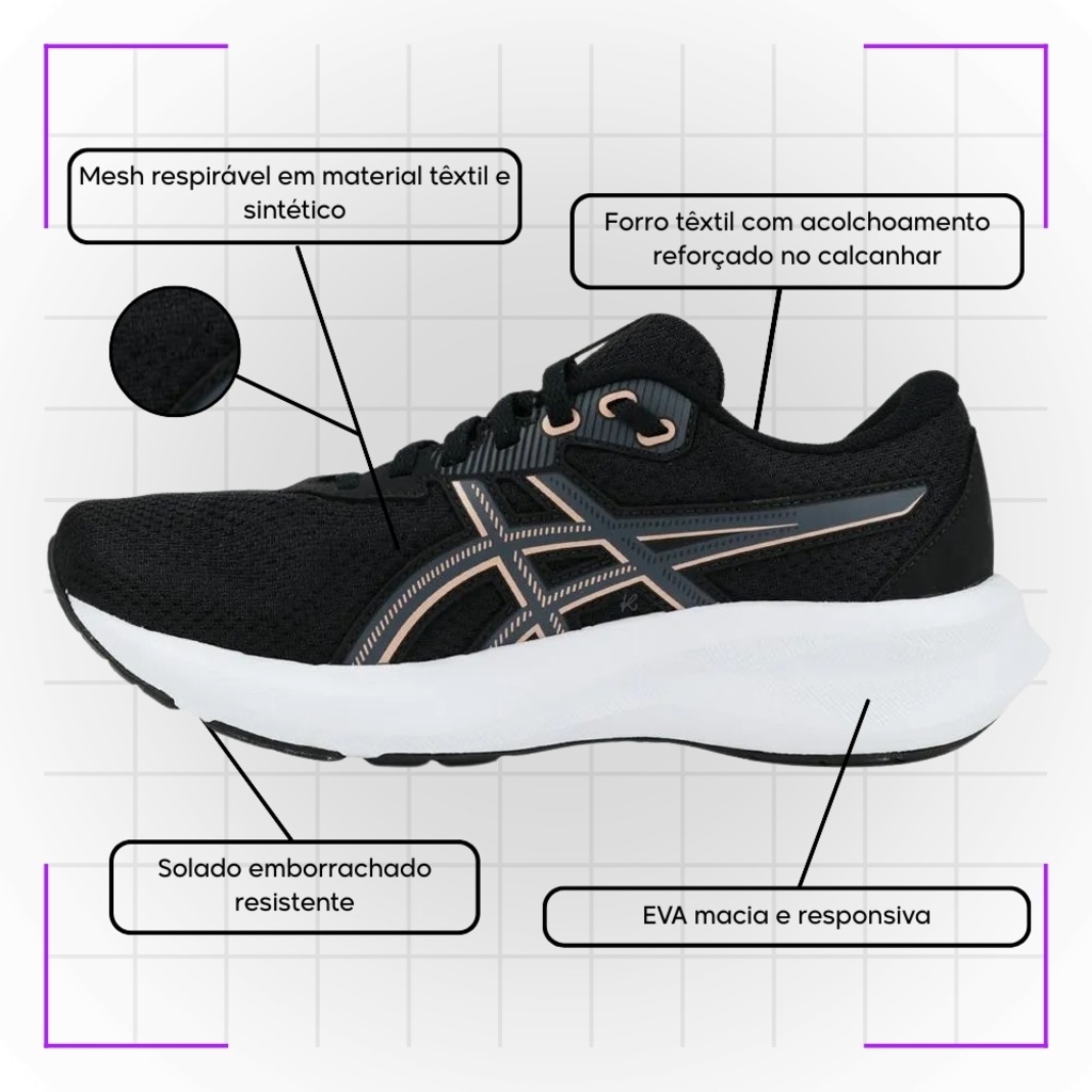 Imagem 5 do produto Kit Tênis Asics Raiden 5 e Meia - Feminino