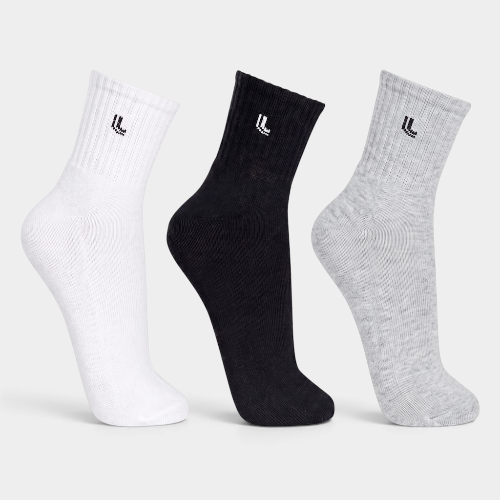 Imagem 1 do produto Kit 3 Pares Meias Lupo Sport Cano Médio - Masculina