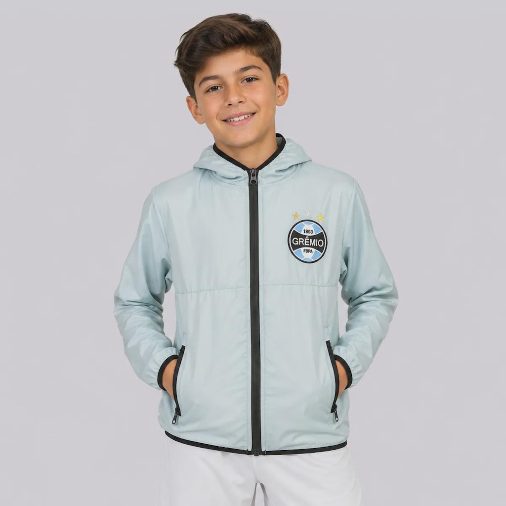 Imagem 1 do produto Jaqueta do Grêmio Corta Vento Celeste Infantil