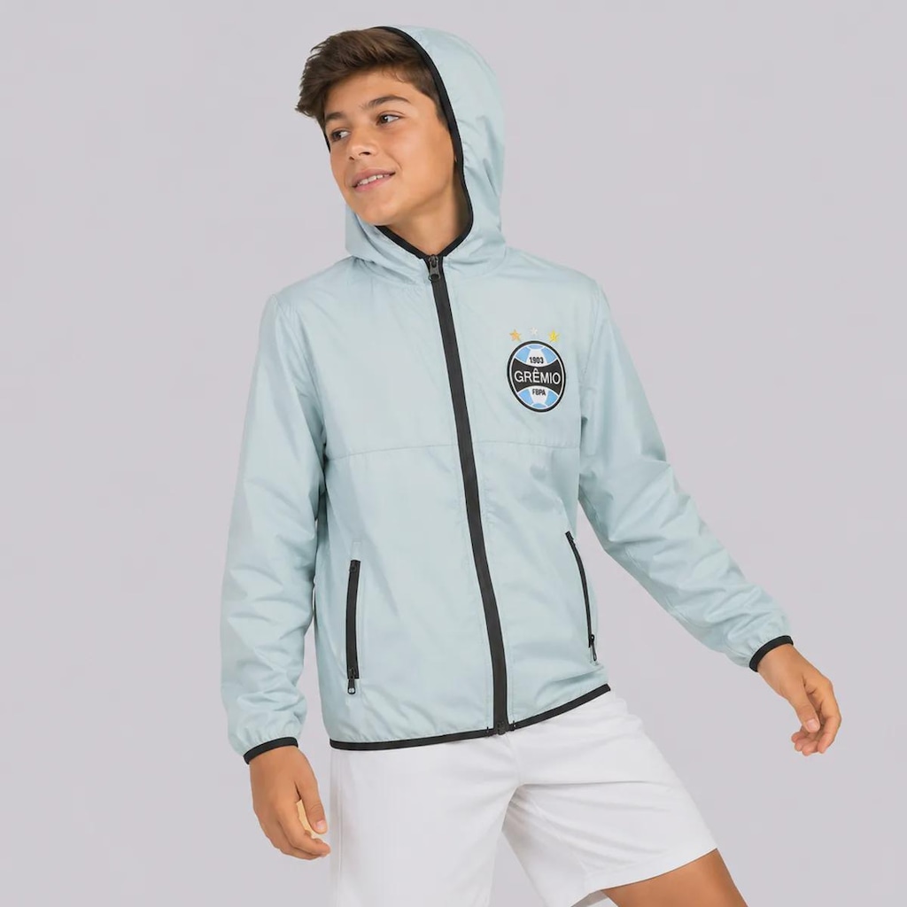 Imagem 3 do produto Jaqueta do Grêmio Corta Vento Celeste Infantil
