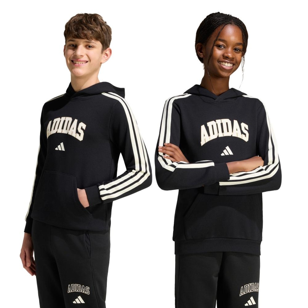 Imagem 1 do produto Blusão de Moletom om Capuz adidas Estampado Universitário Codes Infantil
