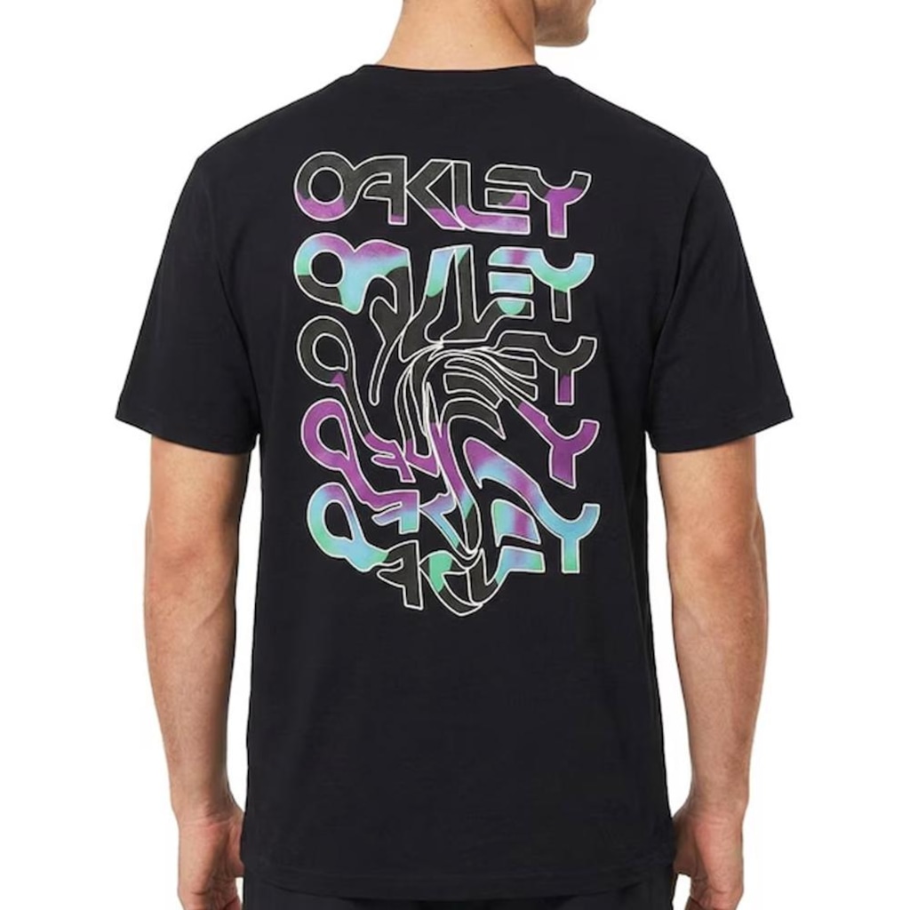 Imagem 2 do produto Camiseta Oakley B1B Warp Graphic Blackout Masculina