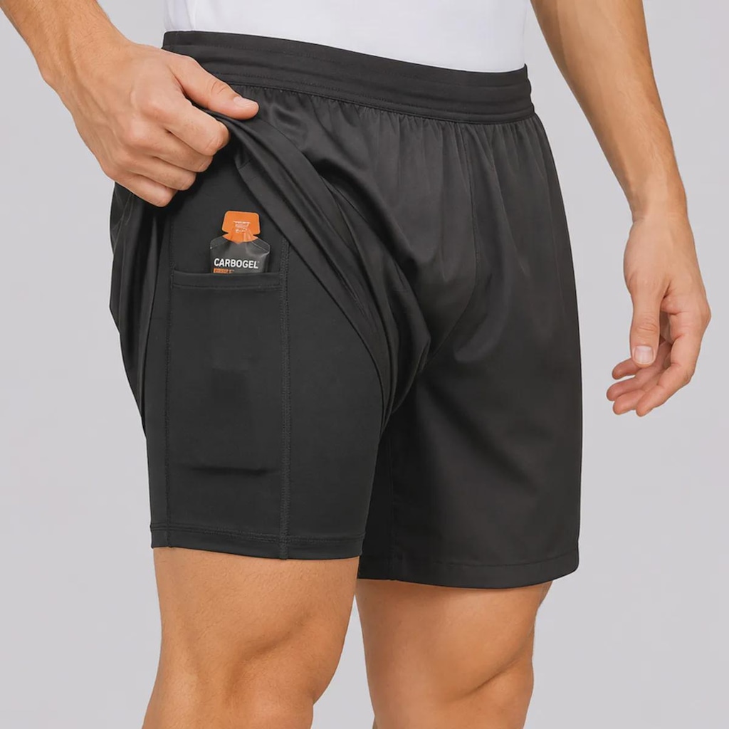 Imagem 4 do produto Short Olympikus Corre Foco 5 2 em 1 Masculino