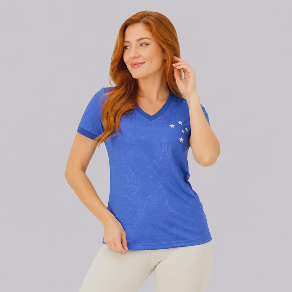 Imagem 3 do produto Camisa do Cruzeiro Retrô 1976 Jacquard Feminina