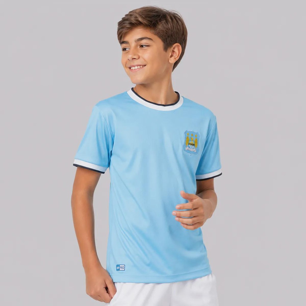 Imagem 2 do produto Camisa Manchester City Retrô 2014 Infantil
