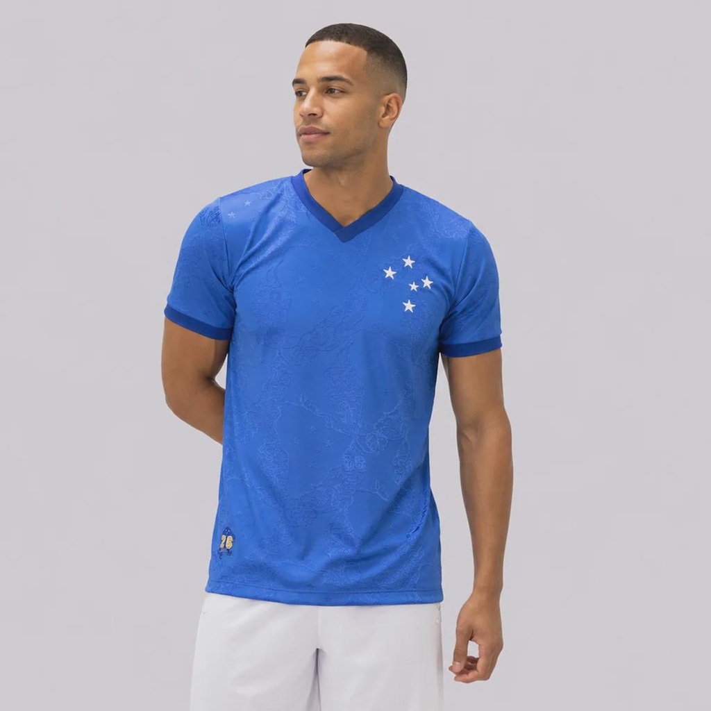 Imagem 1 do produto Camisa do Cruzeiro Retrô 1976 Jacquard Masculina