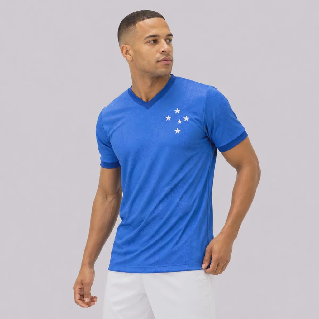 Imagem 2 do produto Camisa do Cruzeiro Retrô 1976 Jacquard Masculina