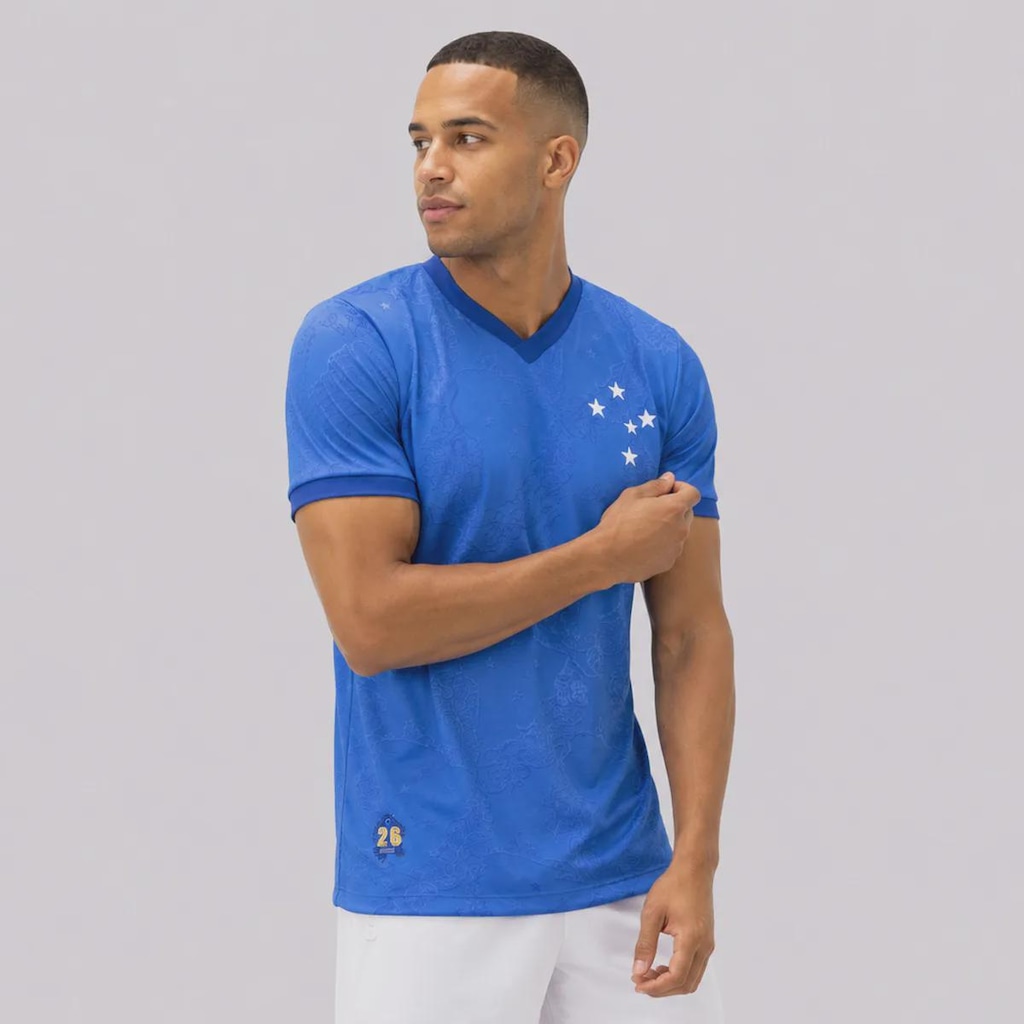 Imagem 3 do produto Camisa do Cruzeiro Retrô 1976 Jacquard Masculina