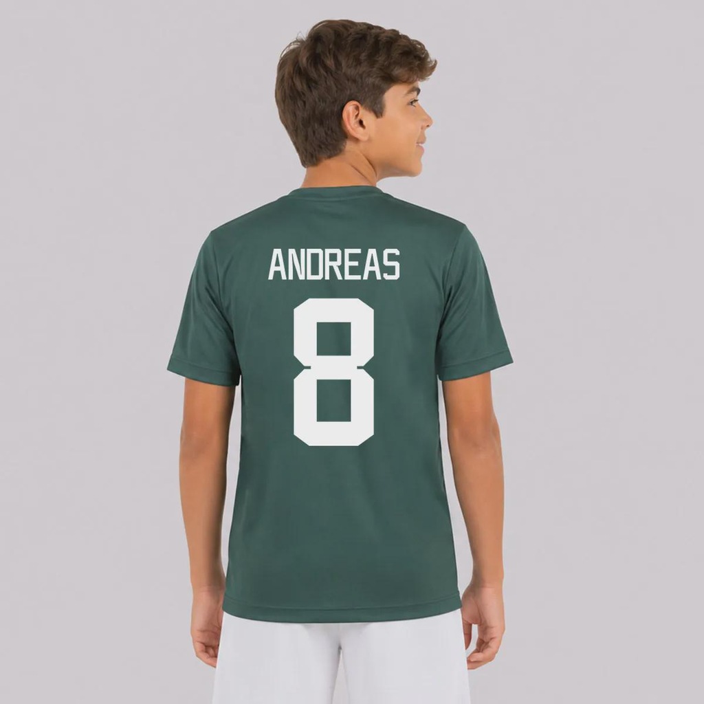 Imagem 1 do produto Camisa do Palmeiras 1914 II Verde 8 Andreas Pereira Infantil