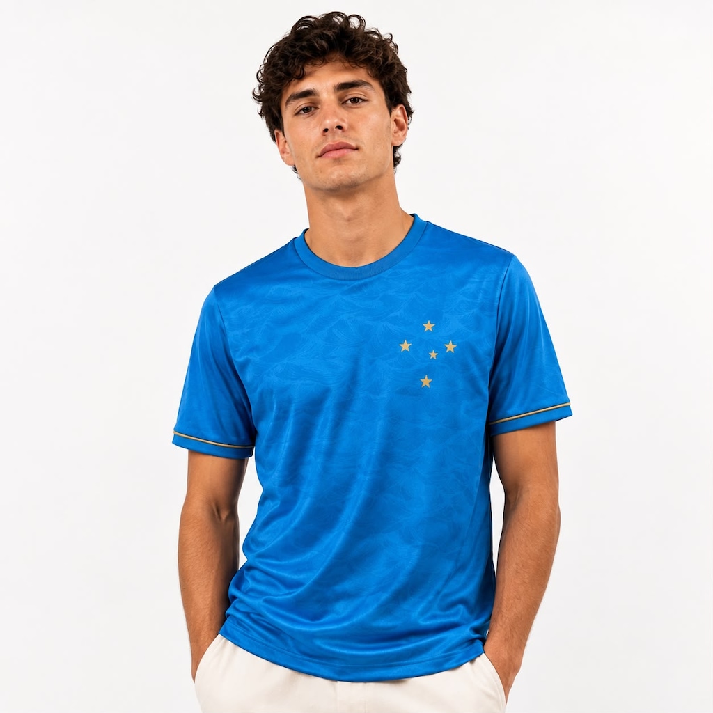 Imagem 2 do produto Camisa do Cruzeiro Raglan Momento Ocean Braziline - Masculina