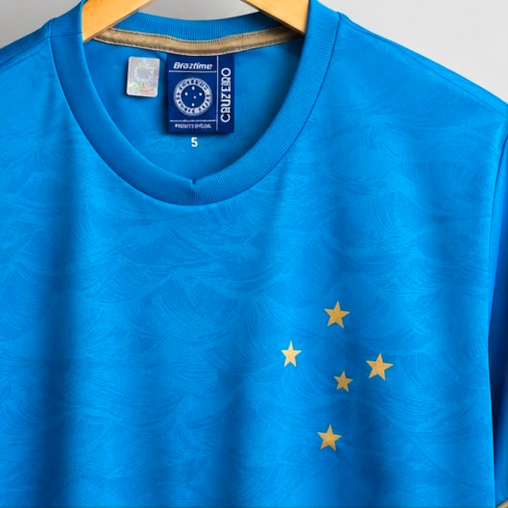 Imagem 3 do produto Camisa do Cruzeiro Raglan Momento Ocean Braziline - Masculina