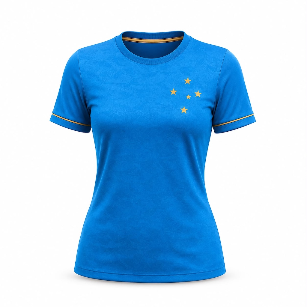 Imagem 1 do produto Camisa do Cruzeiro Raglan Momento Ocean Braziline - Feminina