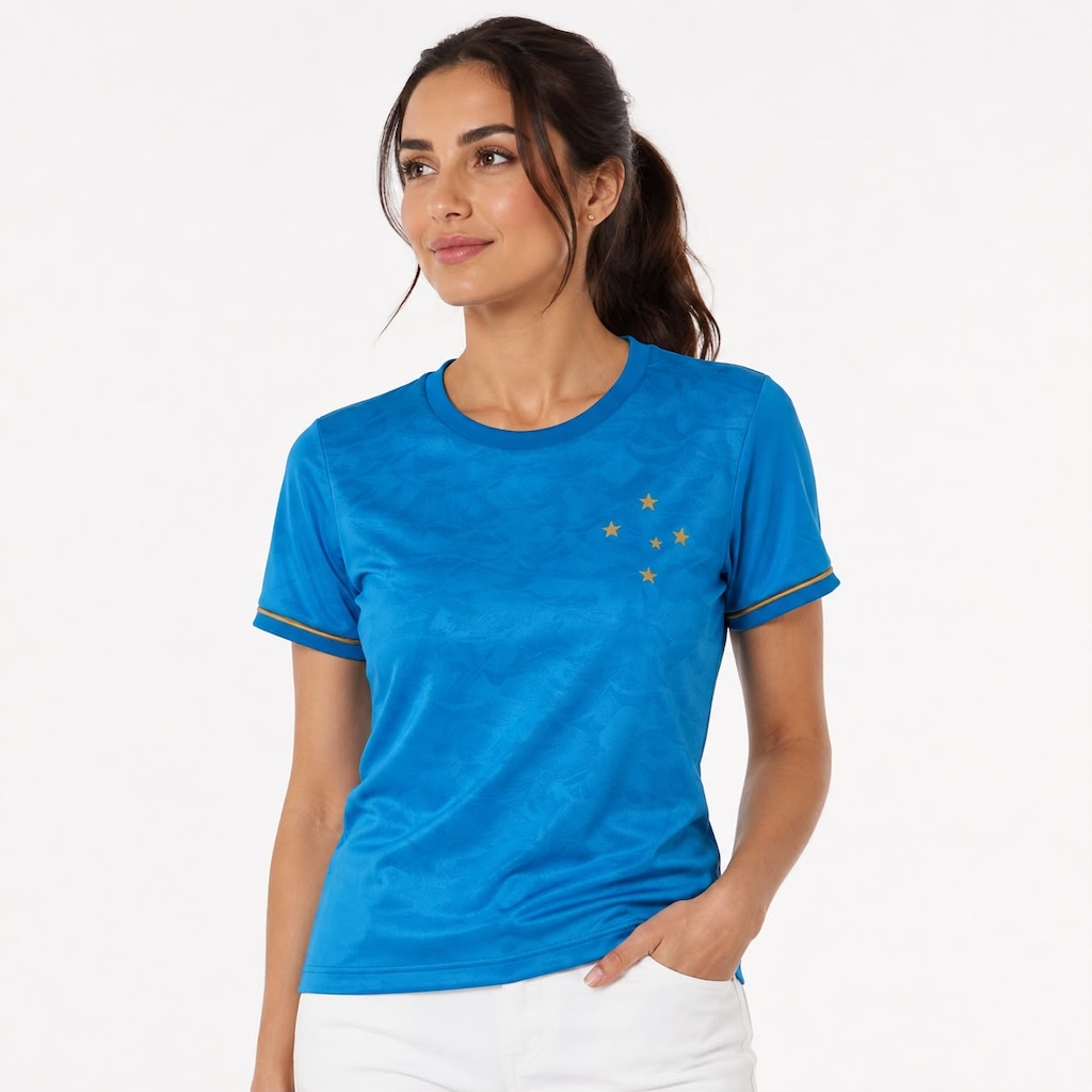 Imagem 2 do produto Camisa do Cruzeiro Raglan Momento Ocean Braziline - Feminina