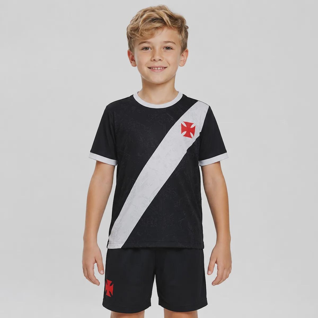 Imagem 5 do produto Kit Camisa do Vasco Mosaico e Building Infantil - 2 Unidades