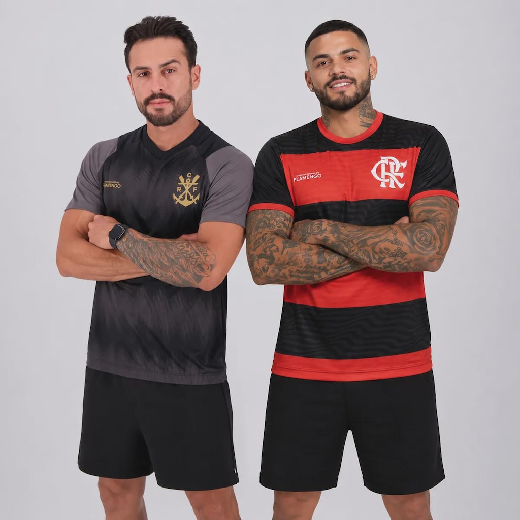 Imagem 1 do produto Kit Camisa do Flamengo Emoção e Energia - 2 Unidades