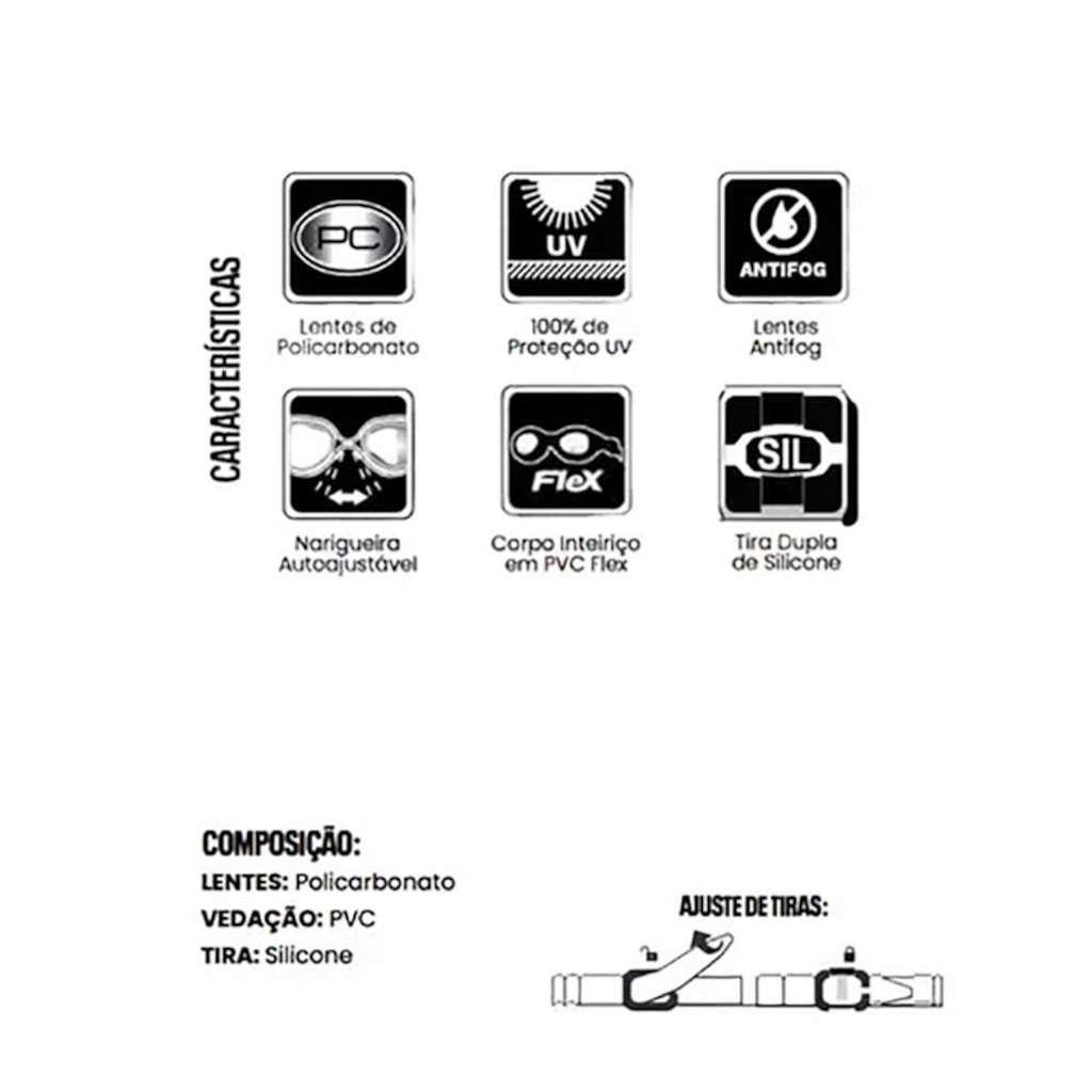 Imagem 4 do produto Óculos de Natação Hammerhead Energy - Adulto